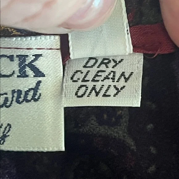 Vintage Paisley Midi Skirt Equestrian Fall Red Navy Green Gold Size 12 - Picture 15 of 16